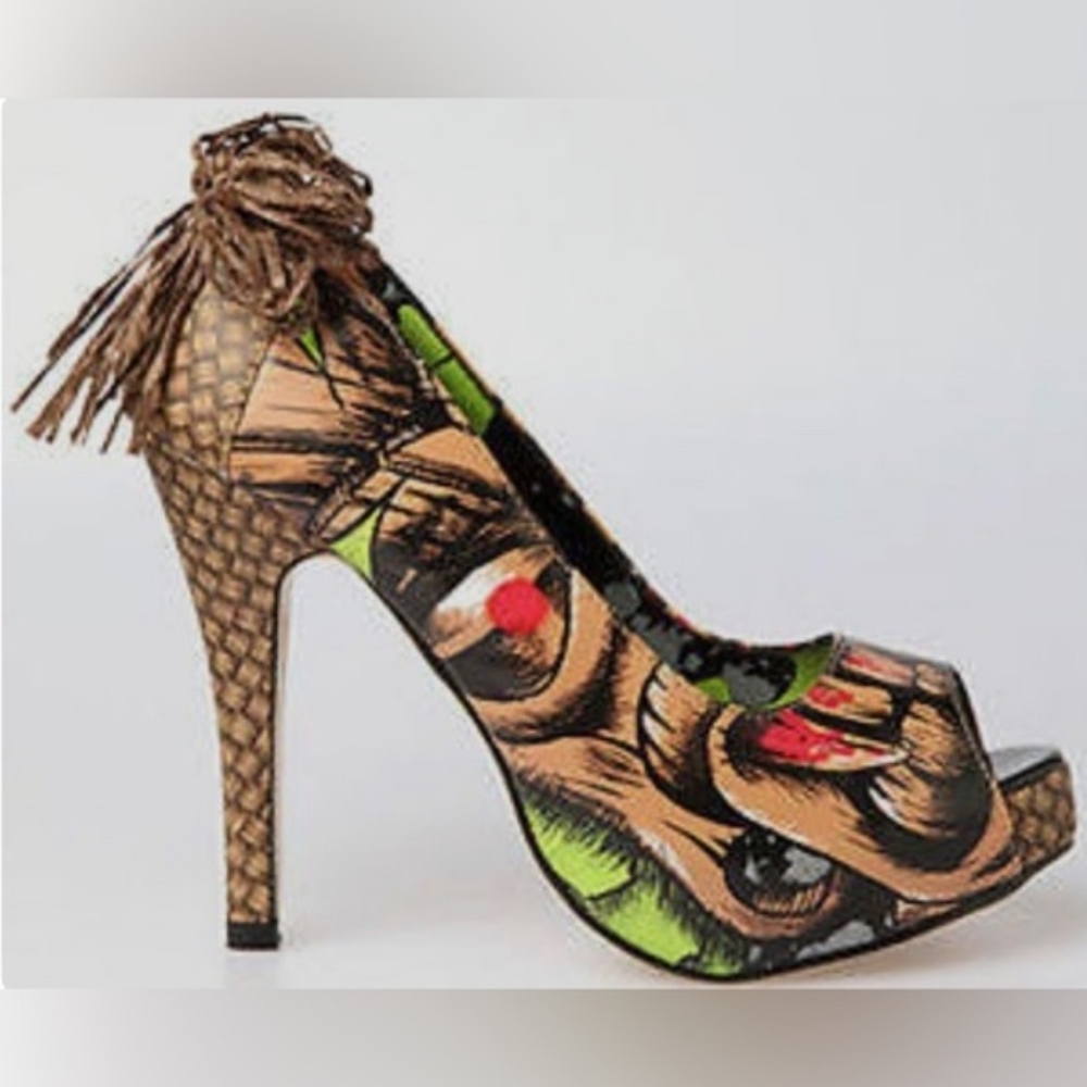 IRON FIST TIKI TOES LADIES PLATFORM SHOES